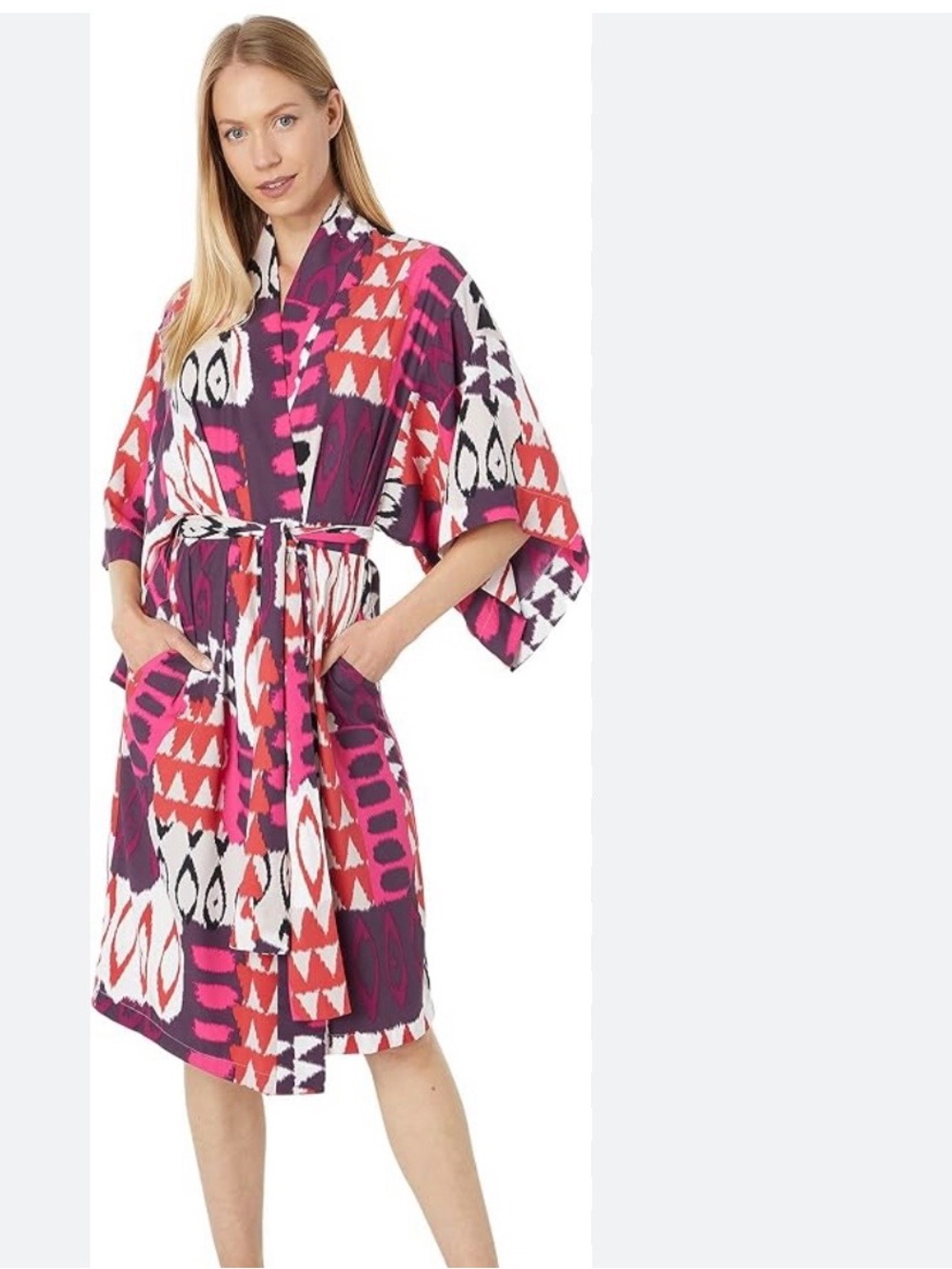 2 Pc Natori BUKHARA Slip Chemise NIGHTGOWN & ROBE in Plum, Magenta, Red, White M
